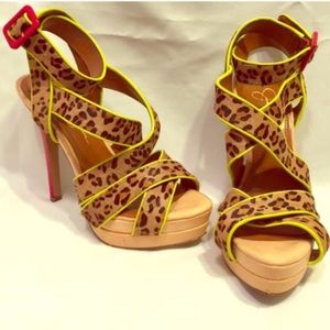 Jessica Simpson Evangela Animal Print Heels Size 7